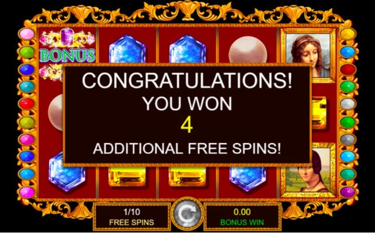 Da Vinci Diamond slot free spins
