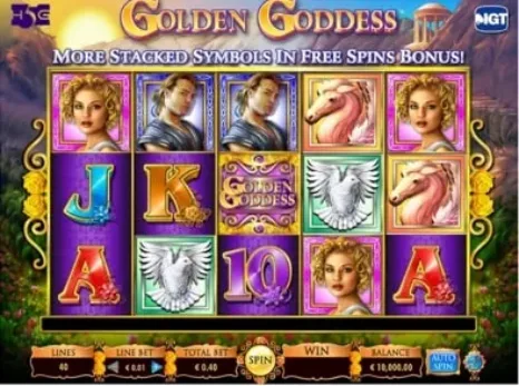 Golden Goddess slot reels