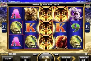 Golden Wolves Slot Line Win