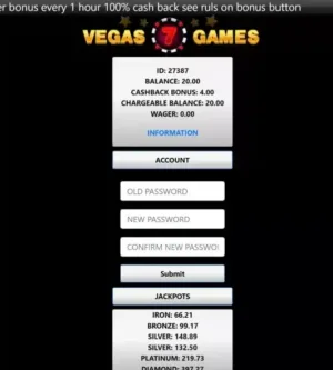 Vegas7Games Login