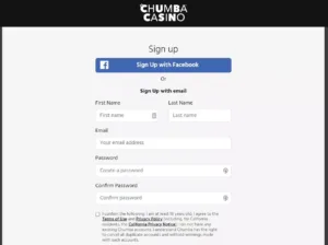 chumba casino login page