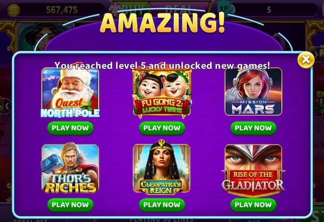 Gambino Slots Level 5 Games Unlock