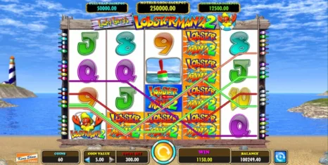 Lucky Larry's Lobstermania 2 slot win screen