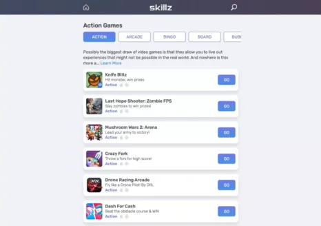 skillz casino action games