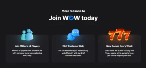 Reasons to join Wow Vegas social casino