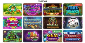 slot gallery with many games available for Loyal Royal Casino