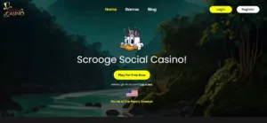 Scrooge Social Casino Homepage