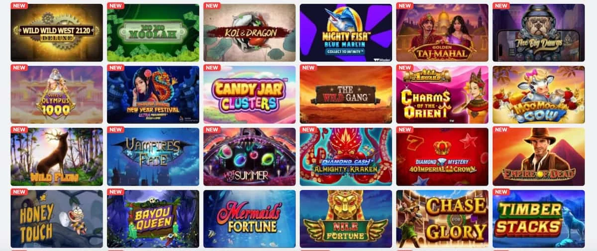 BetRivers.net Social Casino New Games Screen