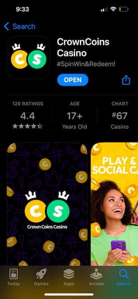 Crown Coins Casino Mobile