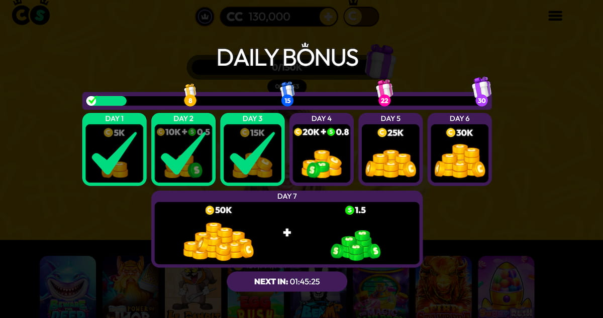 Crown Coins Daily Bonus
