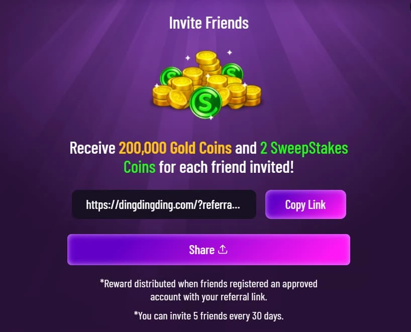 Ding Ding Ding Refer a Friend Program