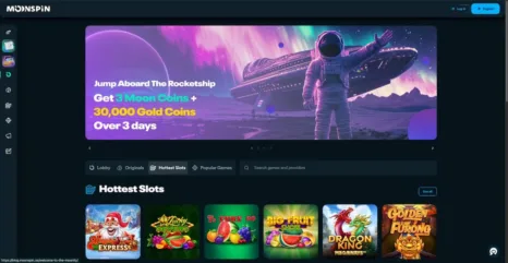 Moonspin Casino Homepage