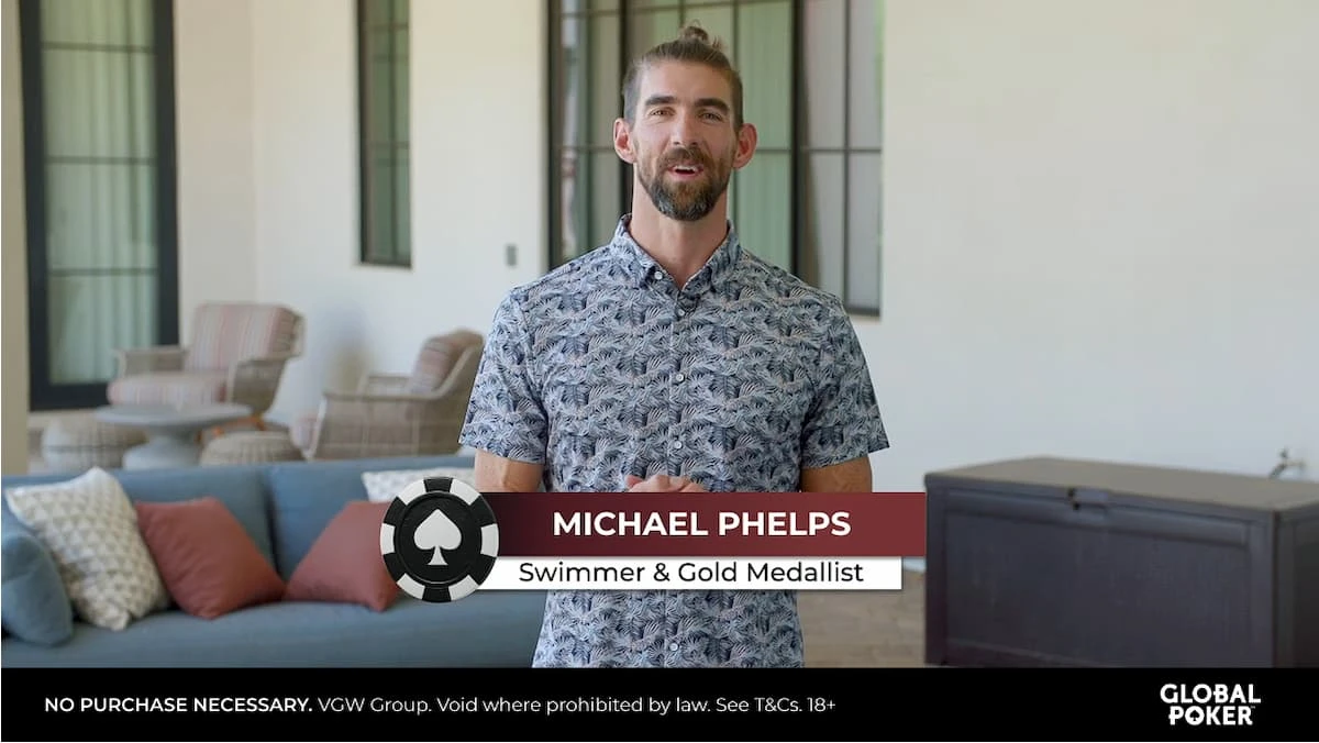 Michael Phelps talking about Global Poker partnership