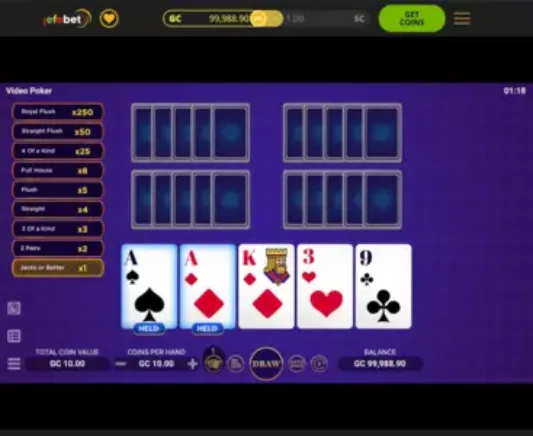 JefeBet Casino Video Poker