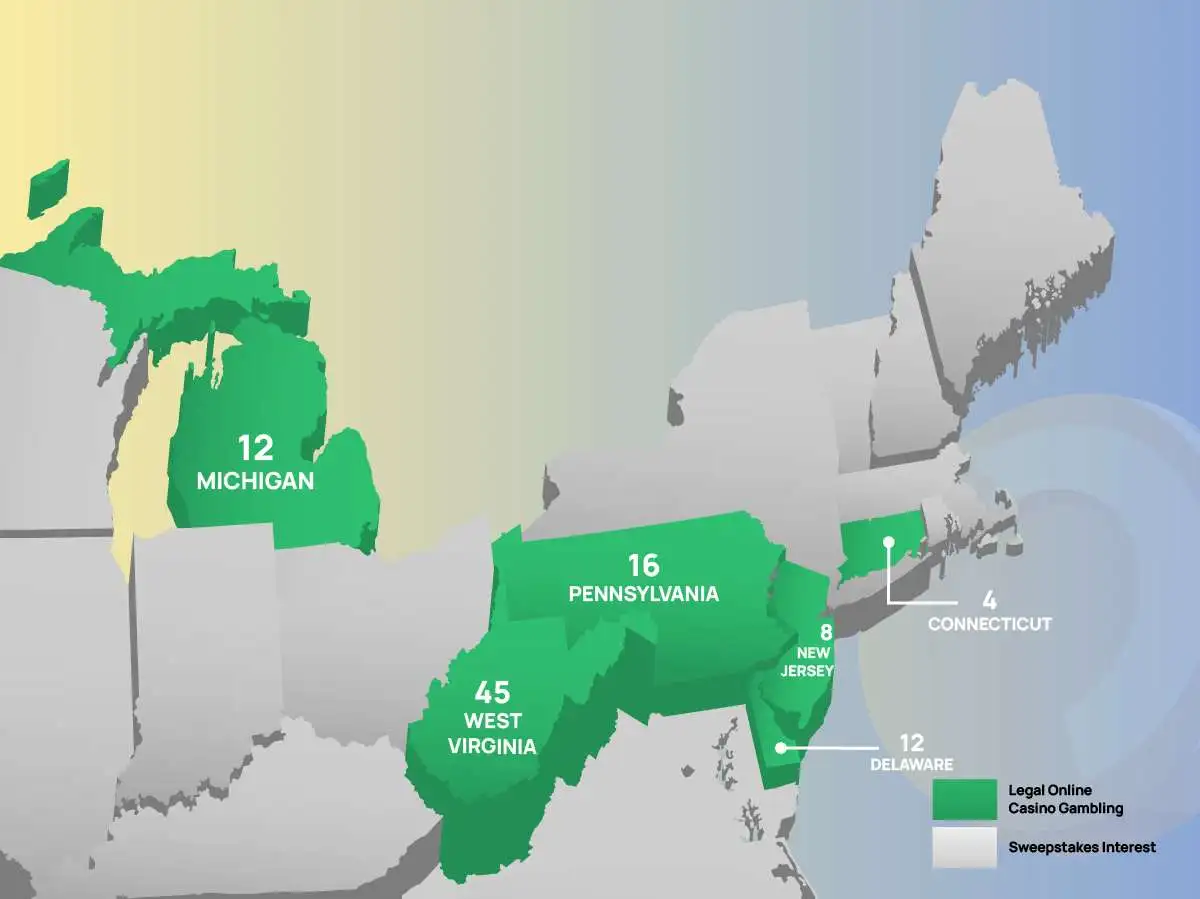 States with legal online gambling