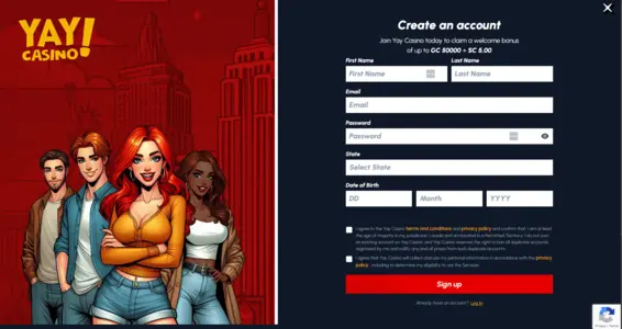 Yay Casino Create Account