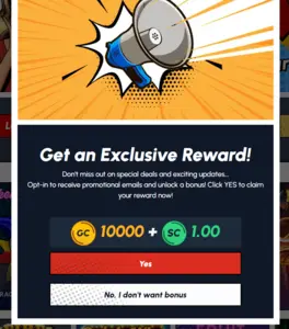 Yay Casino Exclusive reward