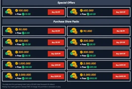 Yay Casino Coin Packages