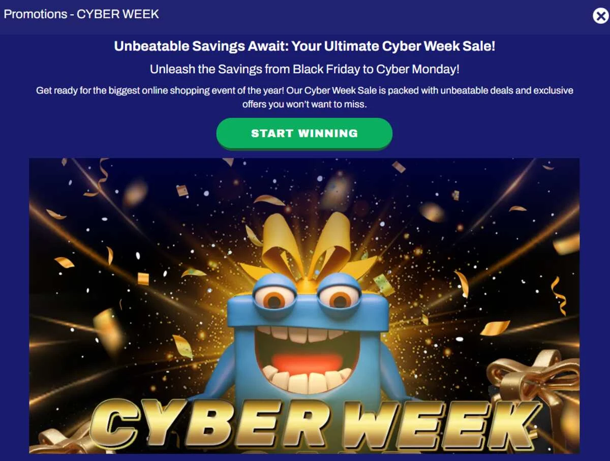 REALPrize Casino Cyber Week