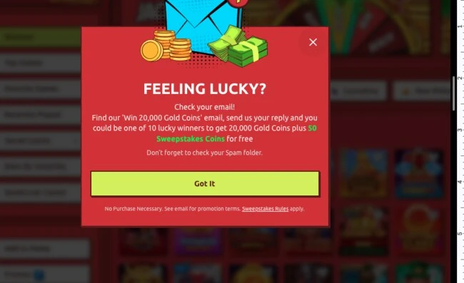 Hello Millions Sweepstakes Casino Lucky Email