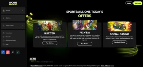 Sports Millions Homepage