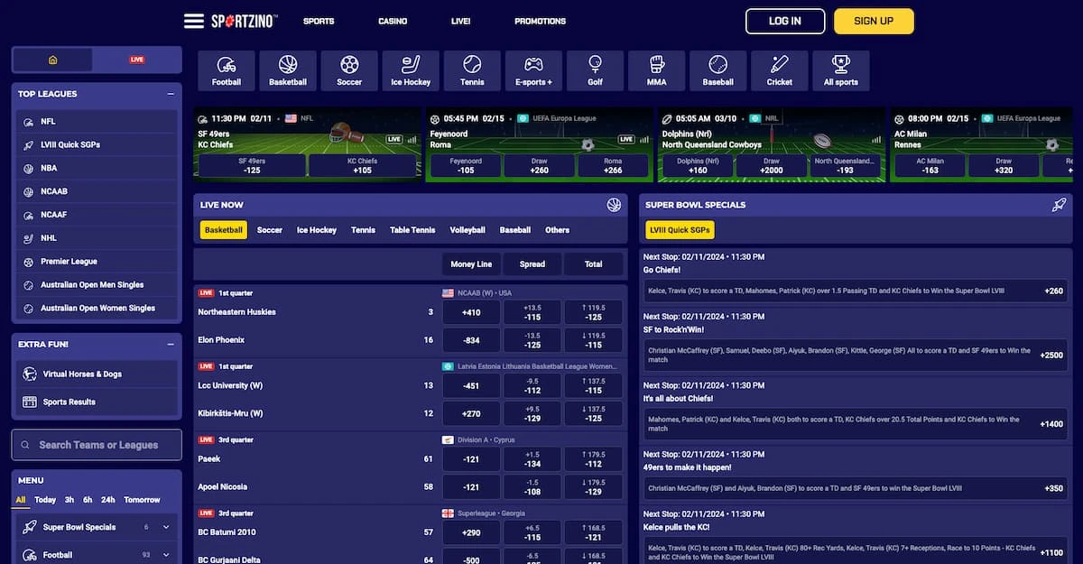 Sports picks at Sportzino Sportsbook