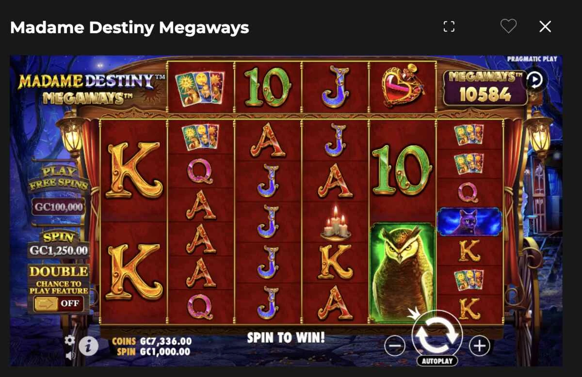 Clubs Casino Game Madame Destiny Megaways