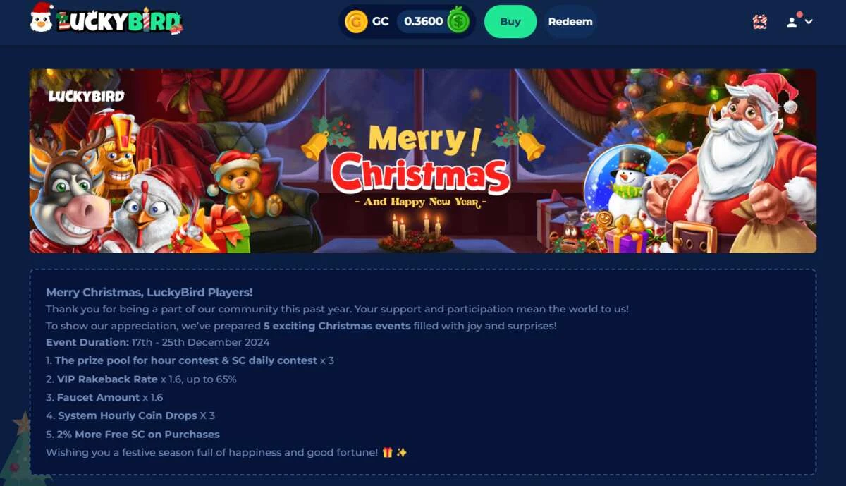 Luckybird.io Christmas