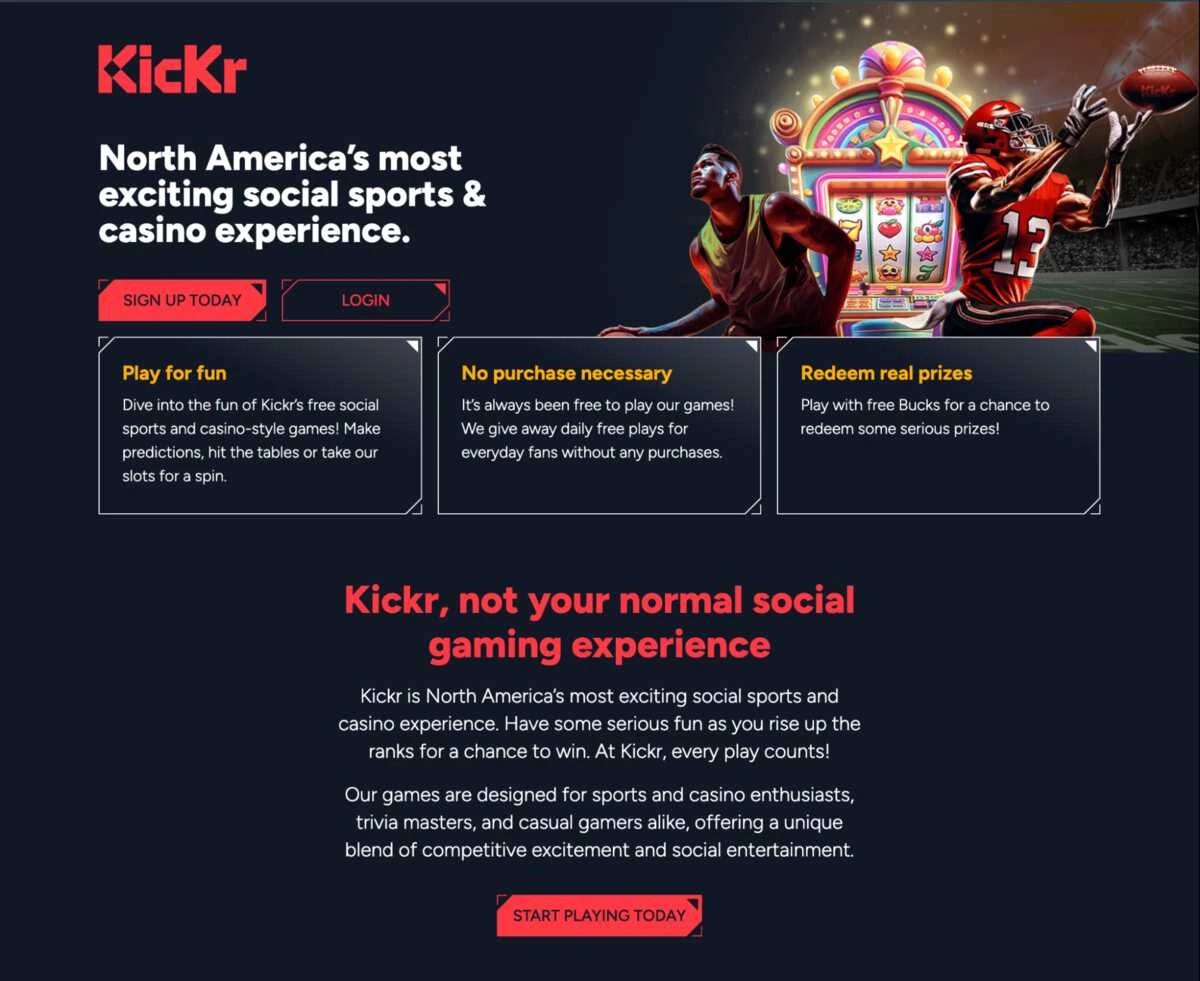 Kickr Signup Screen